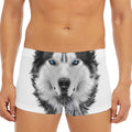 Siberian Husky Portrait Print Men's Short Boxer Briefs