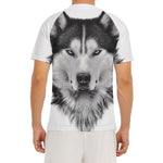 Siberian Husky Portrait Print Men's Short Sleeve Rash Guard