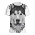 Siberian Husky Portrait Print Men's Athletic T-Shirt