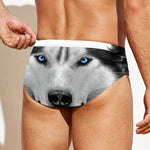 Siberian Husky Portrait Print Men's Swim Briefs