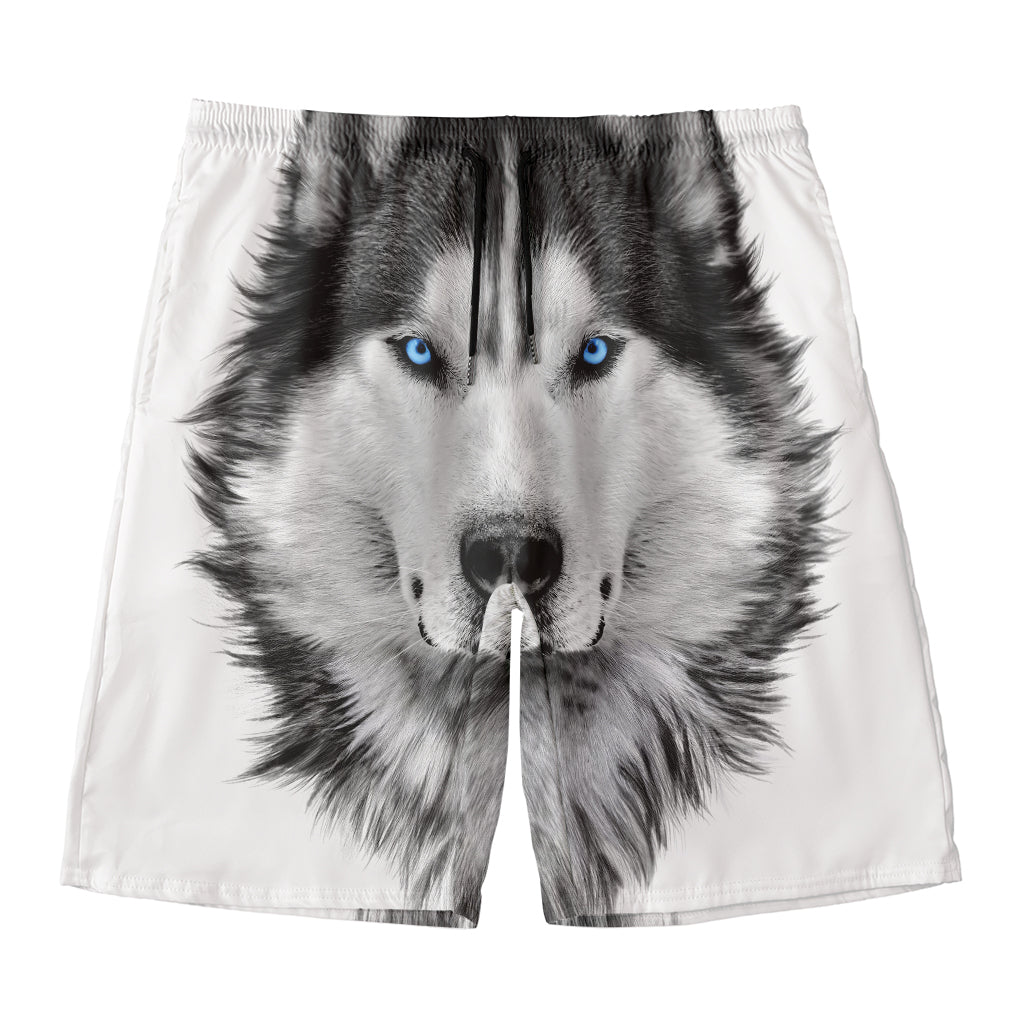 Siberian Husky Portrait Print Men's Swim Trunks