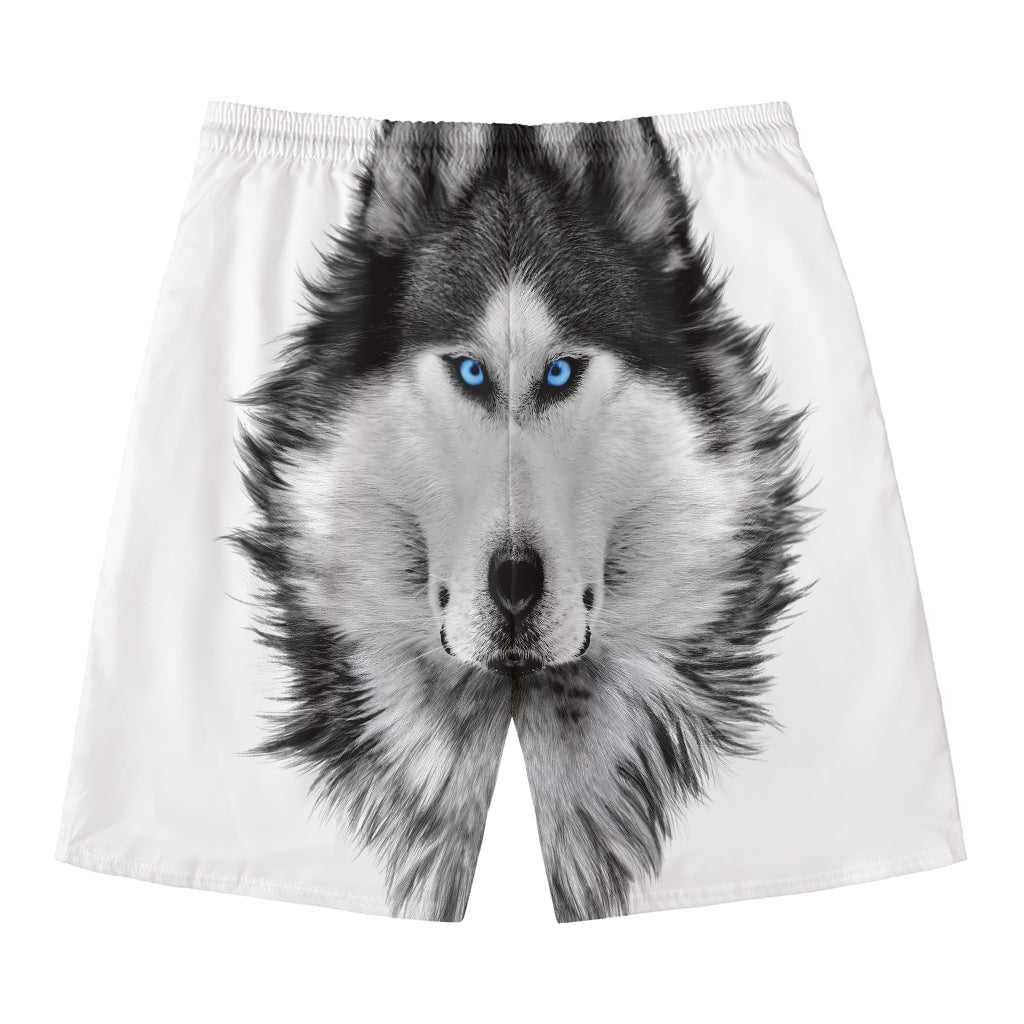 Siberian Husky Portrait Print Men's Swim Trunks