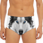 Siberian Husky Portrait Print Men's Triangle Swim Briefs