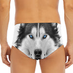 Siberian Husky Portrait Print Men's Triangle Swim Briefs