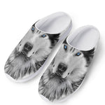 Siberian Husky Portrait Print Mesh Casual Shoes