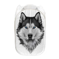 Siberian Husky Portrait Print Mesh Laundry Hamper