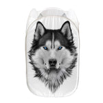Siberian Husky Portrait Print Mesh Laundry Hamper
