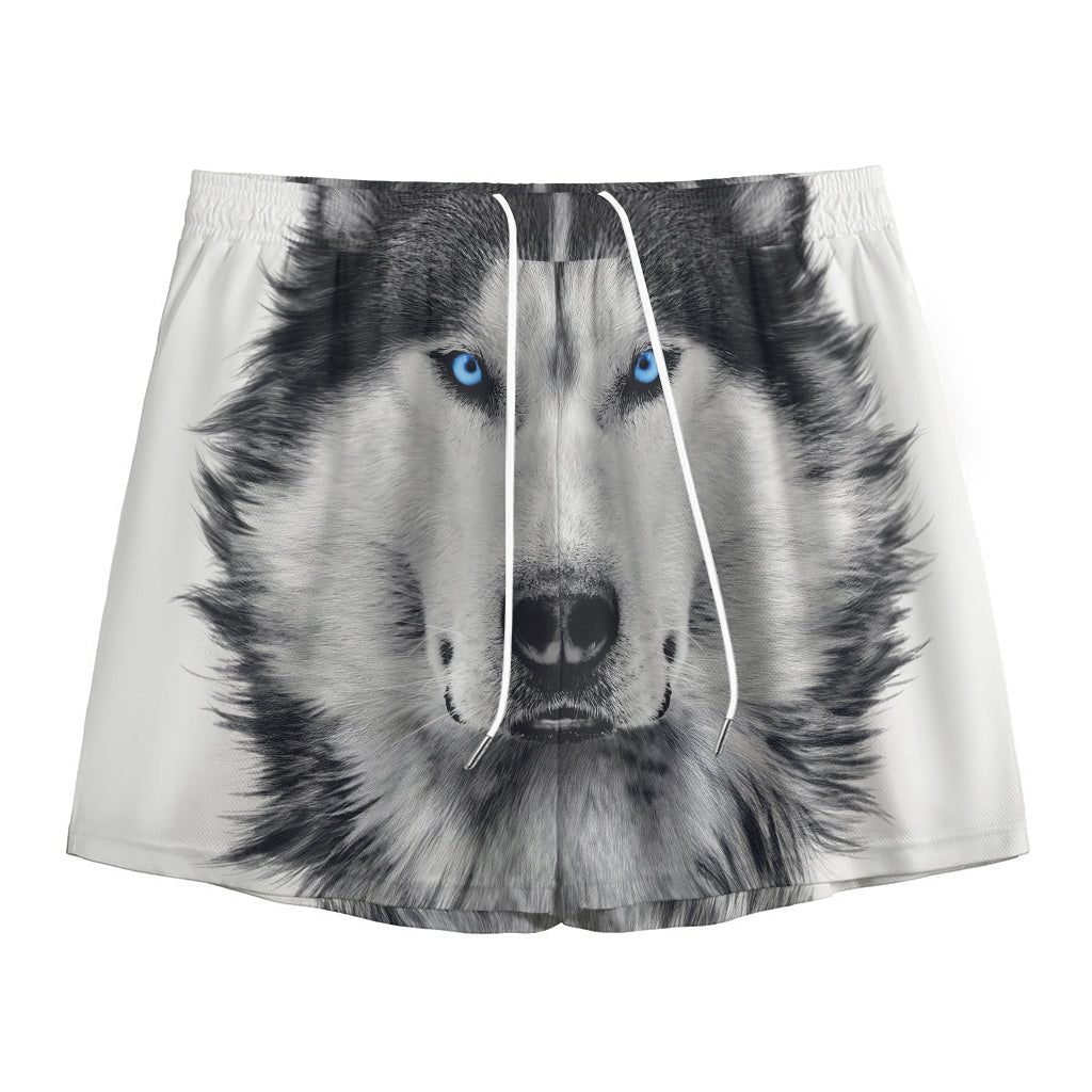 Siberian Husky Portrait Print Mesh Shorts