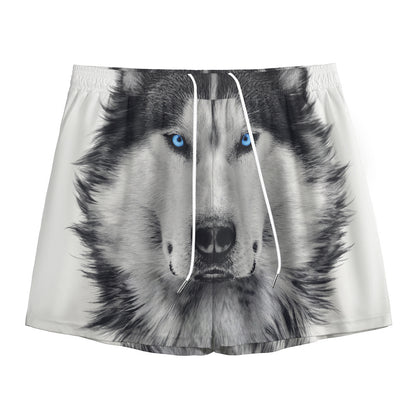 Siberian Husky Portrait Print Mesh Shorts