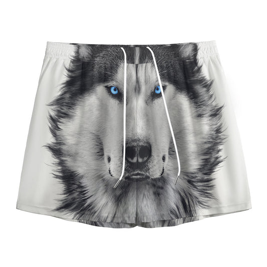 Siberian Husky Portrait Print Mesh Shorts