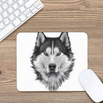 Siberian Husky Portrait Print Mouse Pad