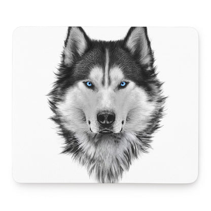 Siberian Husky Portrait Print Mouse Pad
