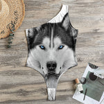 Siberian Husky Portrait Print One Shoulder Bodysuit