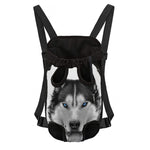 Siberian Husky Portrait Print Pet Carrier Backpack