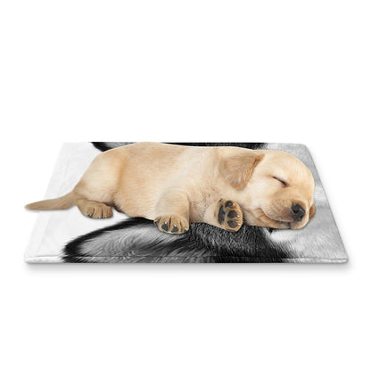 Siberian Husky Portrait Print Pet Cooling Mat Cover