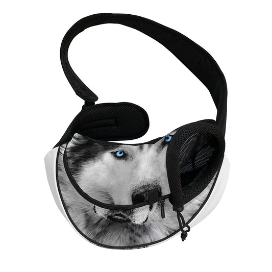 Siberian Husky Portrait Print Pet Sling Carrier