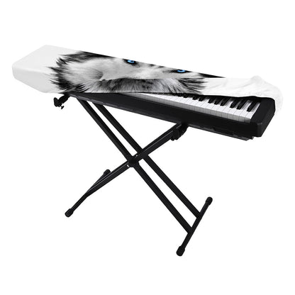 Siberian Husky Portrait Print Piano Keyboard Cover