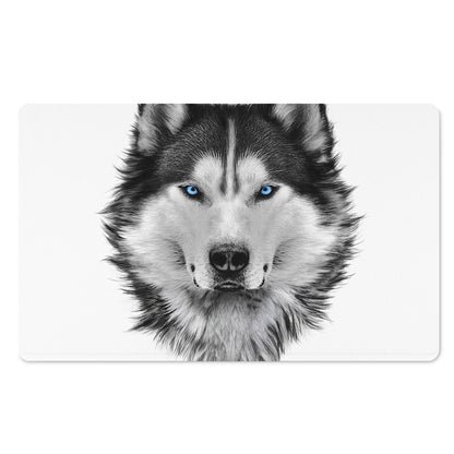 Siberian Husky Portrait Print Polyester Doormat