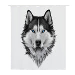 Siberian Husky Portrait Print Polyester Shower Curtain