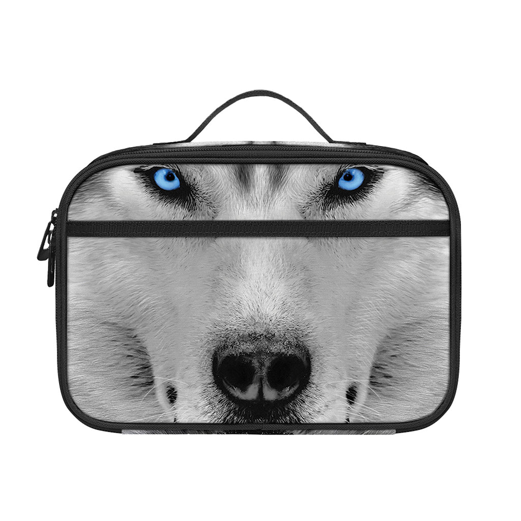 Siberian Husky Portrait Print Portable Lunch Bag