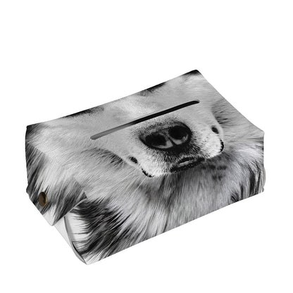 Siberian Husky Portrait Print Rectangle Tissue Box Cover