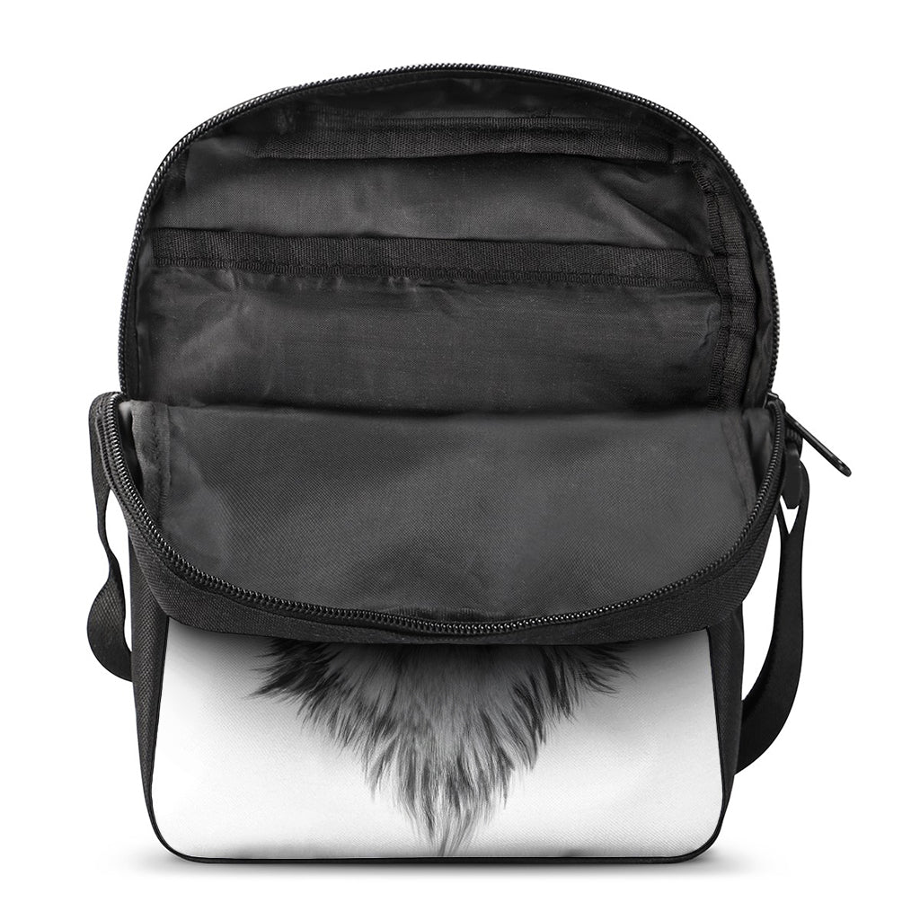 Siberian Husky Portrait Print Rectangular Crossbody Bag