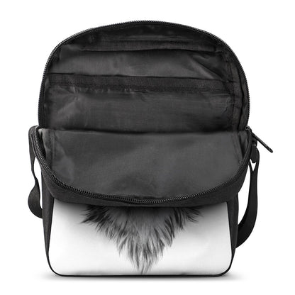 Siberian Husky Portrait Print Rectangular Crossbody Bag