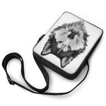Siberian Husky Portrait Print Rectangular Crossbody Bag