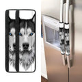 Siberian Husky Portrait Print Refrigerator Handle Covers
