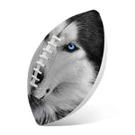 Siberian Husky Portrait Print Rugby Ball