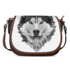 Siberian Husky Portrait Print Saddle Bag