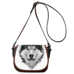 Siberian Husky Portrait Print Saddle Bag