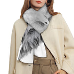 Siberian Husky Portrait Print Scarf