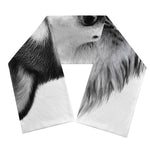 Siberian Husky Portrait Print Scarf