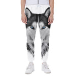 Siberian Husky Portrait Print Scuba Joggers
