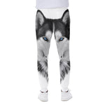 Siberian Husky Portrait Print Scuba Joggers
