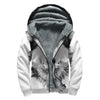 Siberian Husky Portrait Print Sherpa Lined Zip Up Hoodie