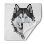 Siberian Husky Portrait Print Silk Bandana