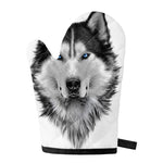 Siberian Husky Portrait Print Single Oven Mitt
