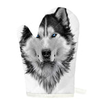 Siberian Husky Portrait Print Single Oven Mitt