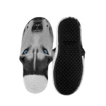 Siberian Husky Portrait Print Slippers