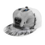 Siberian Husky Portrait Print Snapback Cap