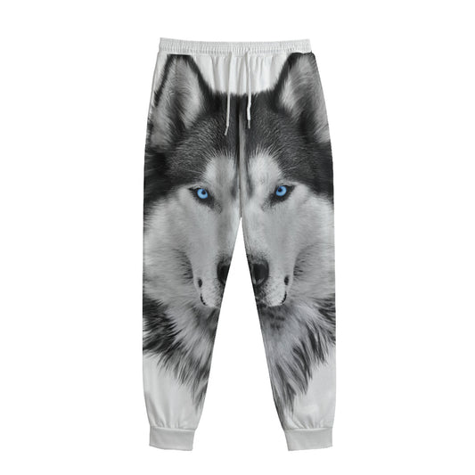 Siberian Husky Portrait Print Sweatpants