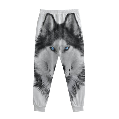 Siberian Husky Portrait Print Sweatpants