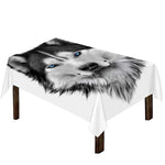 Siberian Husky Portrait Print Tablecloth