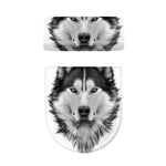 Siberian Husky Portrait Print Toilet Lid And Tank Cover Set