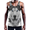 Siberian Husky Portrait Print Training Tank Top