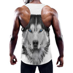 Siberian Husky Portrait Print Training Tank Top