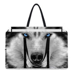 Siberian Husky Portrait Print Utility Tote Bag