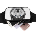 Siberian Husky Portrait Print Waist Bag